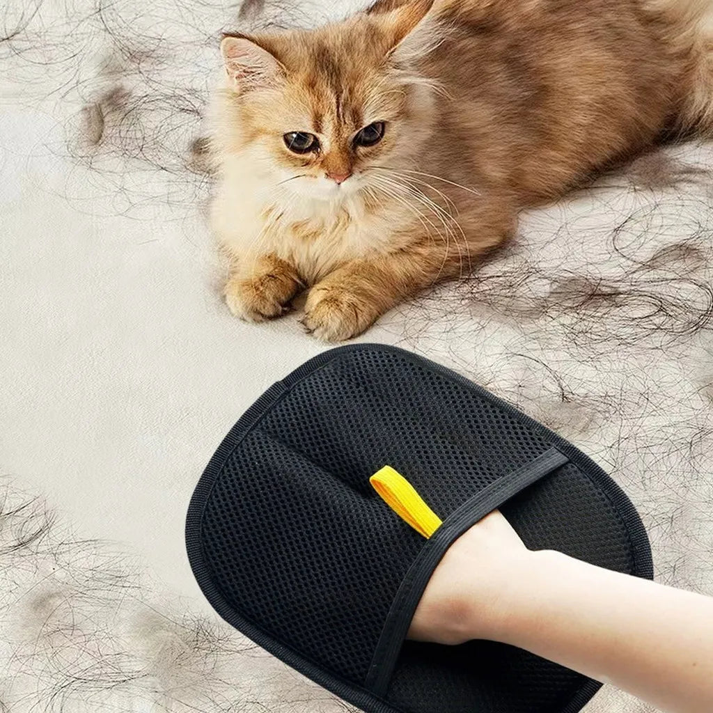 Luva Removedora de Pelos de Pets - Escova Dupla Face para Cães e Gatos, Reutilizável