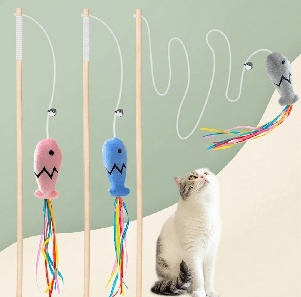 Varinha Interativa 3 em 1 para Gatos