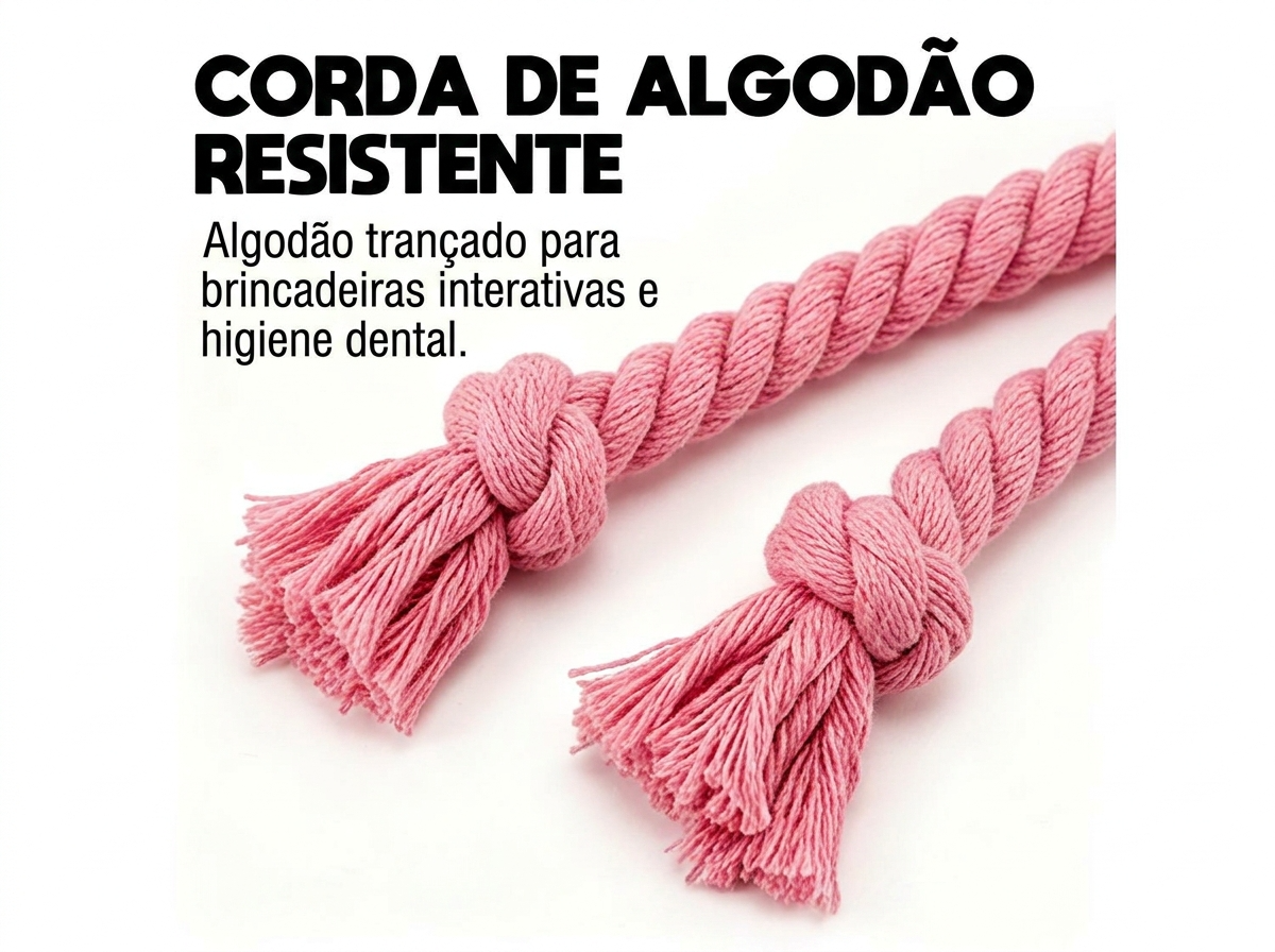Brinquedo Polvo de Corda com Som para Cães e Gatos