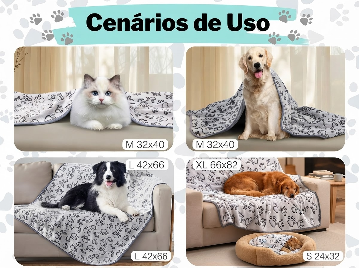 Manta Premium Macia para Cães e Gatos