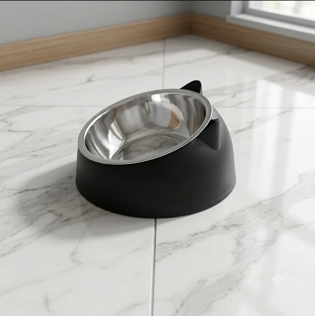 Comedouro Elevado Inclinado para Cães e Gatos
