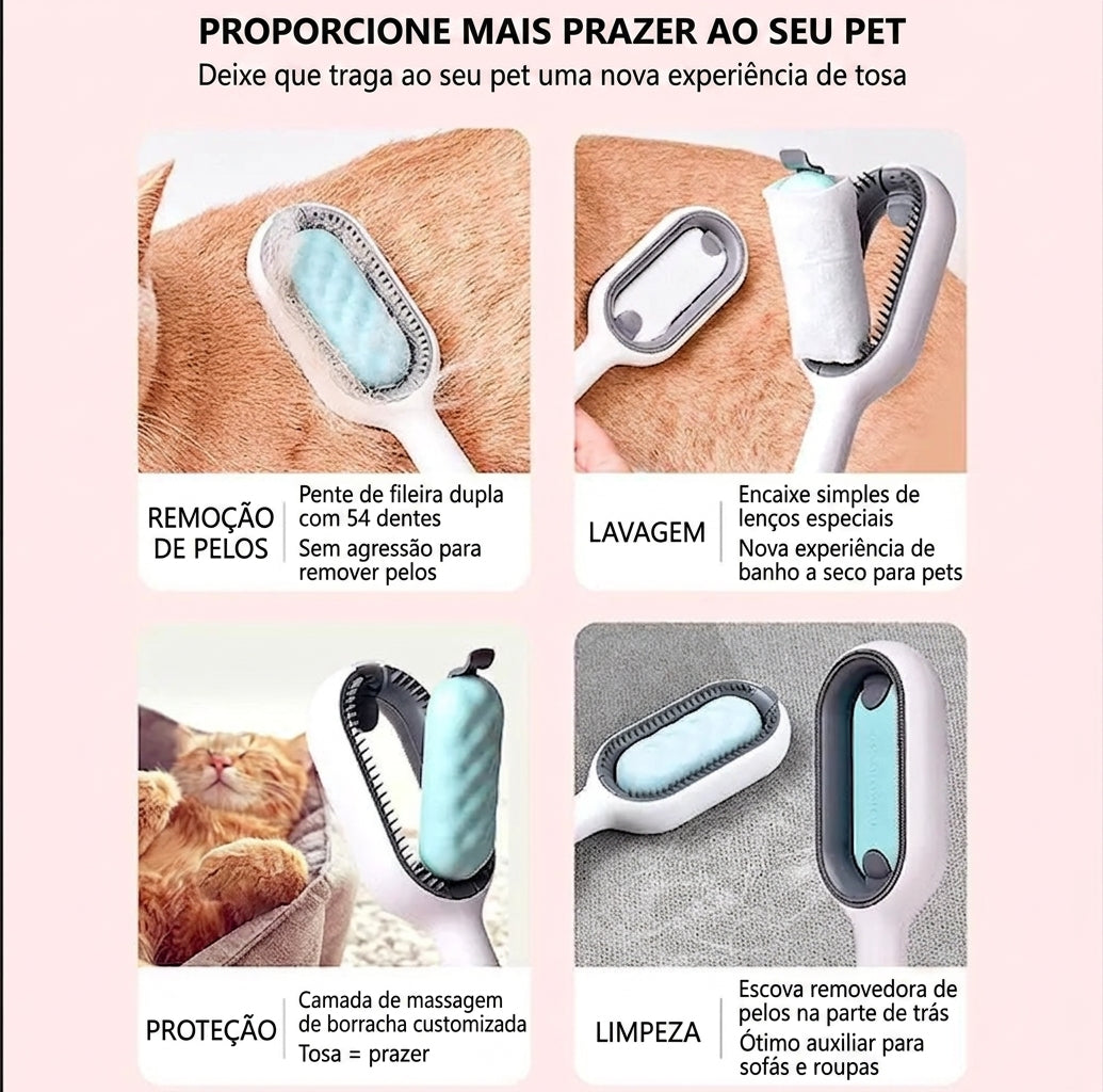 Escova  Removedora De Pelos Para Cães e Gatos