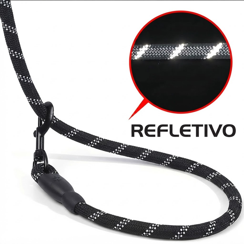 Guia Refletiva Resistente para Cães