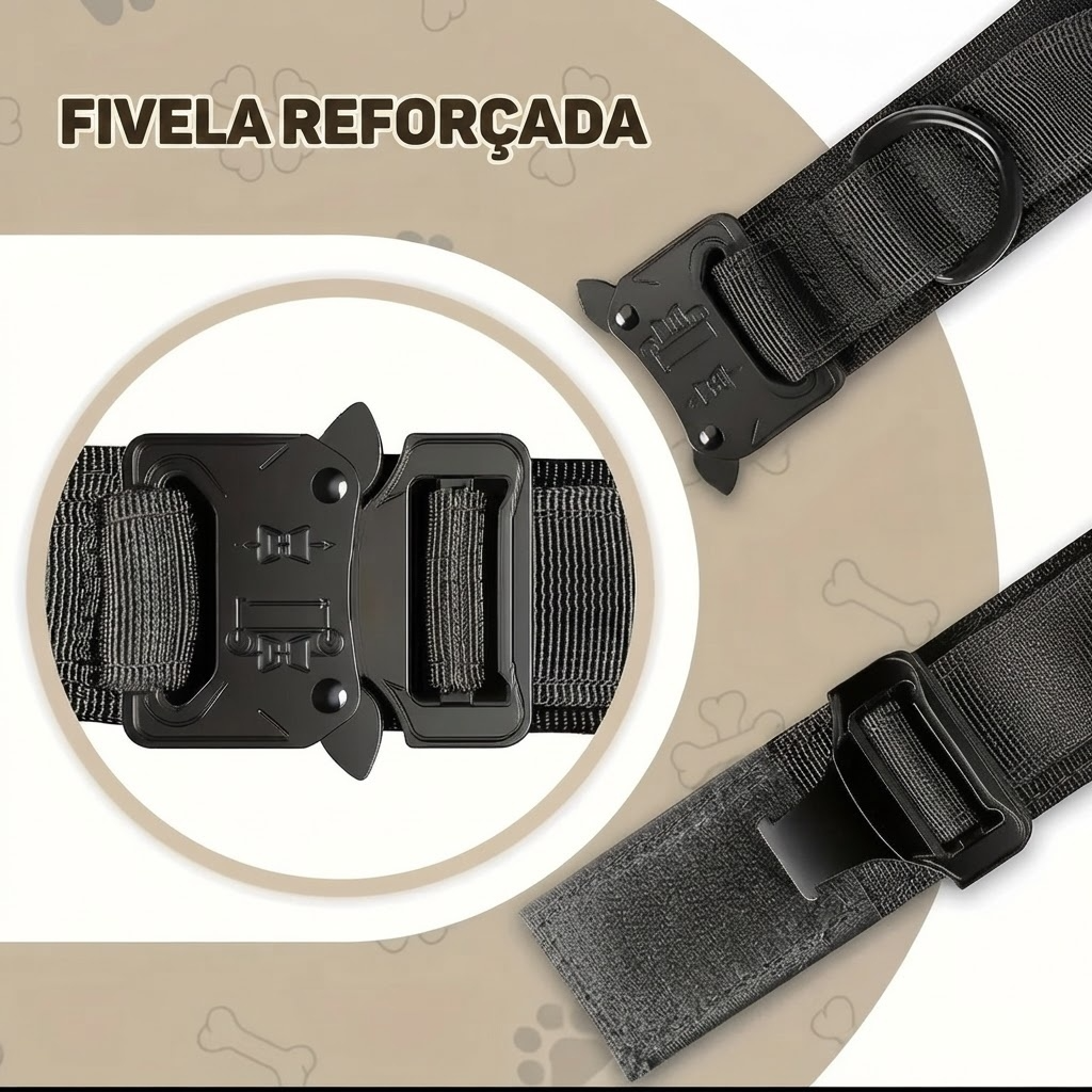 Coleira Tática Militar para Cães