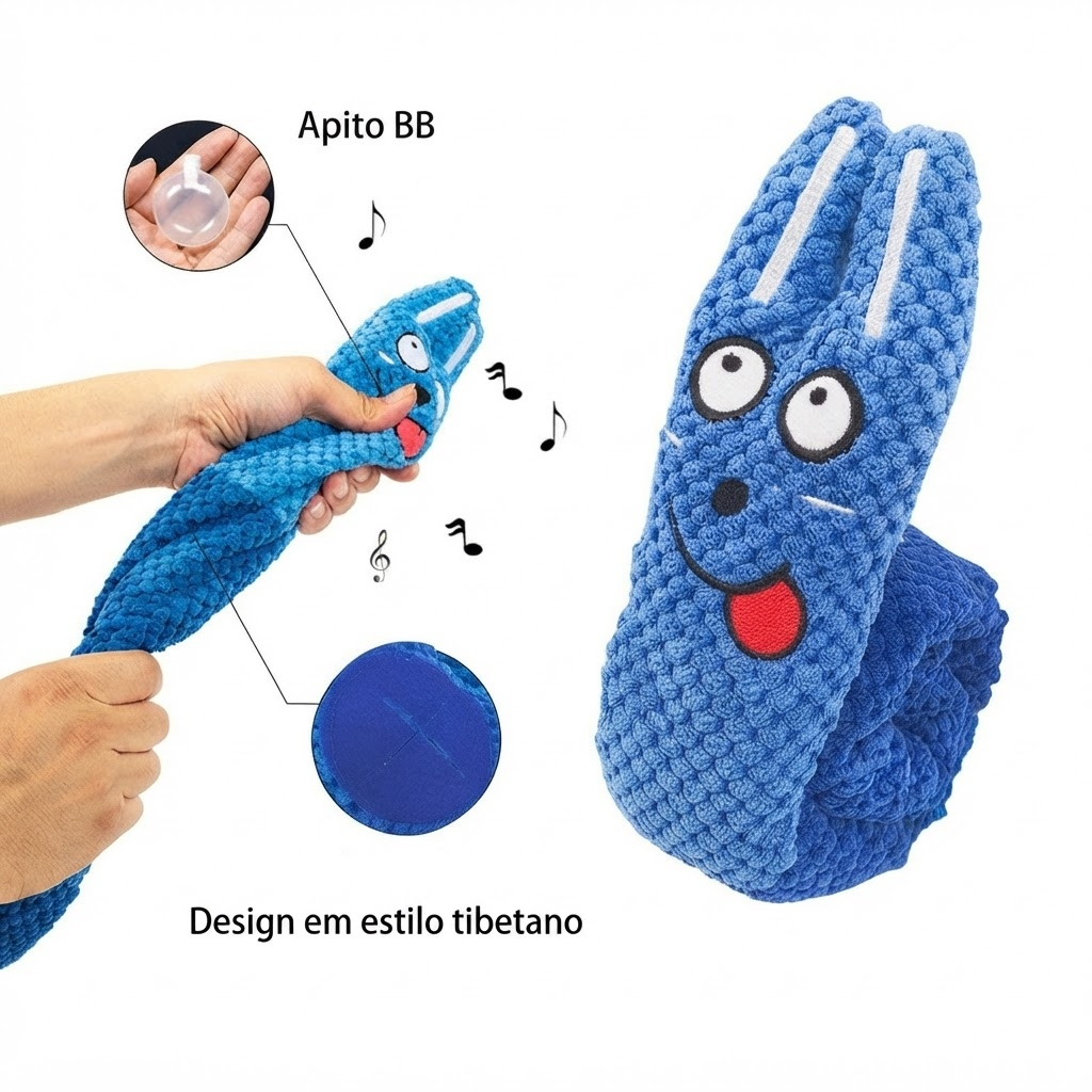 Brinquedo Sapinho de Pelúcia com Som para Cães