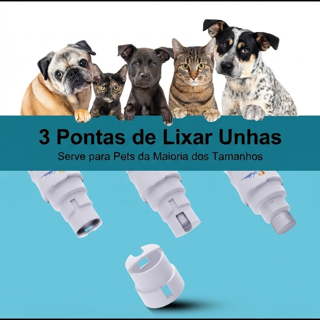 Lixa Elétrica para Unhas de Cães e Gatos