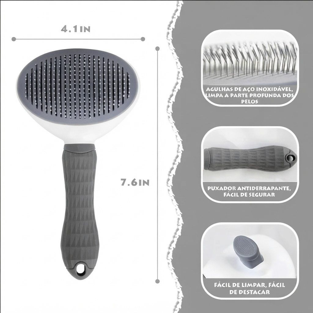 Escova Removedora de Pelos para Pets