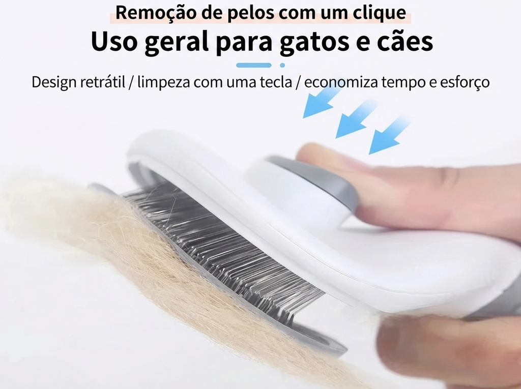 Escova Removedora de Pelos para Pets