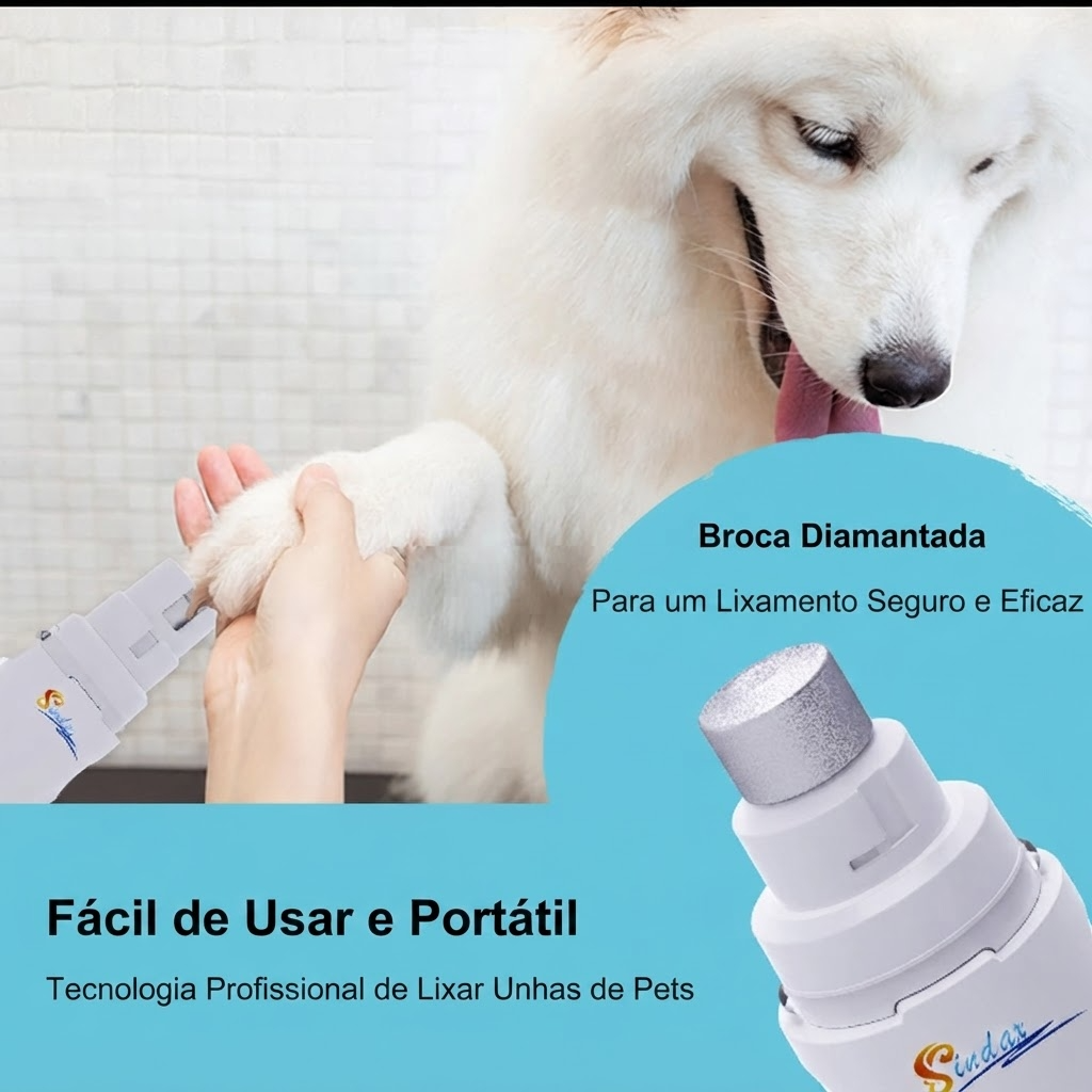 Lixa Elétrica para Unhas de Cães e Gatos