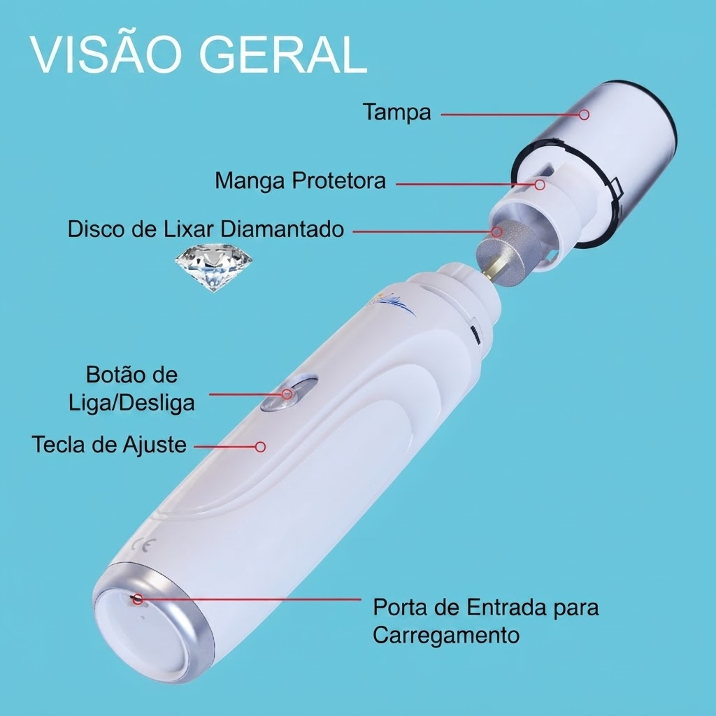 Lixa Elétrica para Unhas de Cães e Gatos
