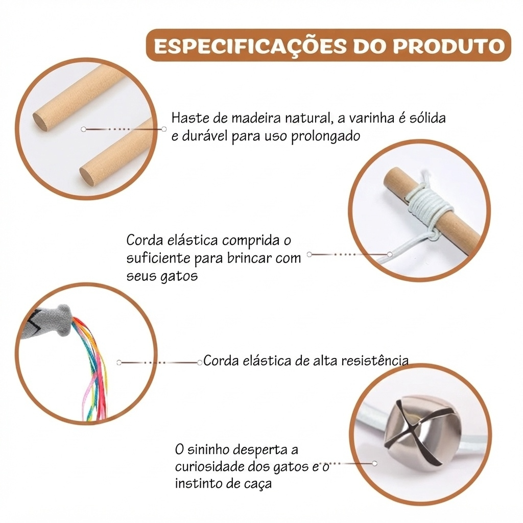 Varinha Interativa 3 em 1 para Gatos