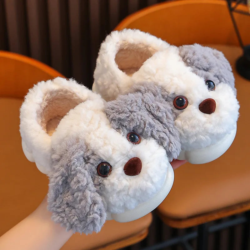 Pantufas Infantis de Algodão Cachorrinho