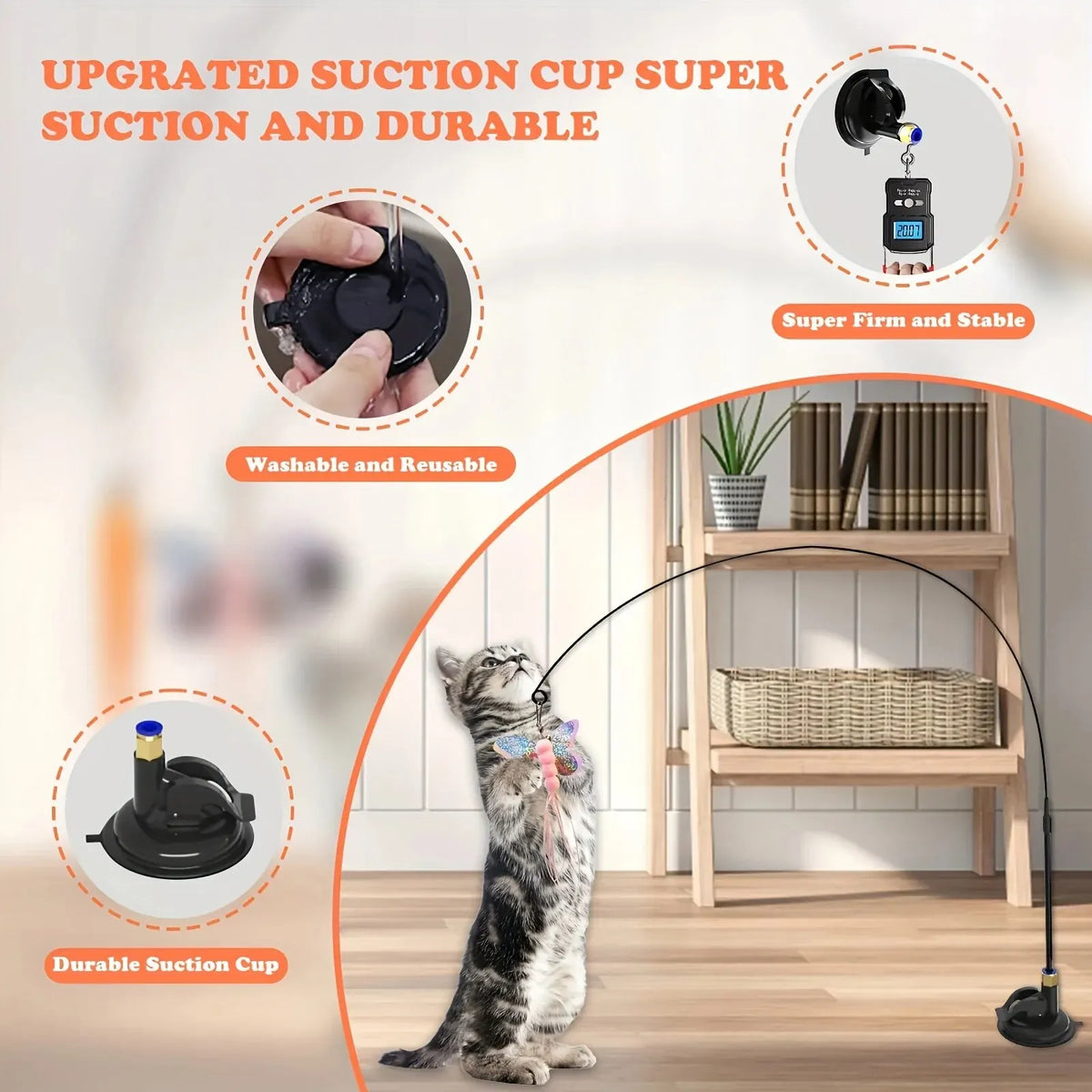Brinquedo com Pena para Gatos - Estimula o Instinto de Caça