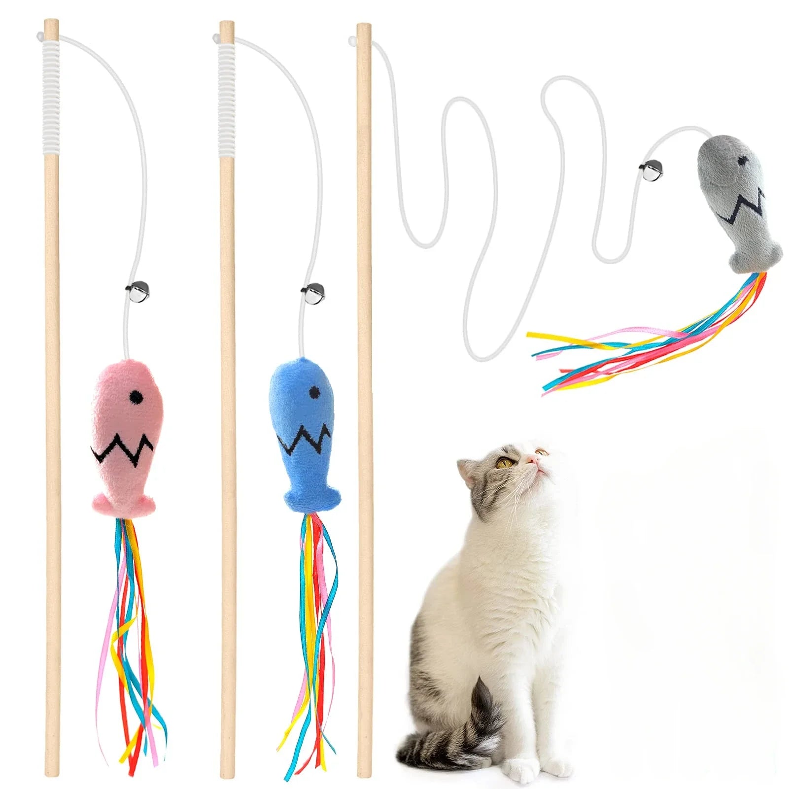 Varinha Interativa 3 em 1 para Gatos