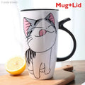 Caneca de Cerâmica Gatinho com Tampa