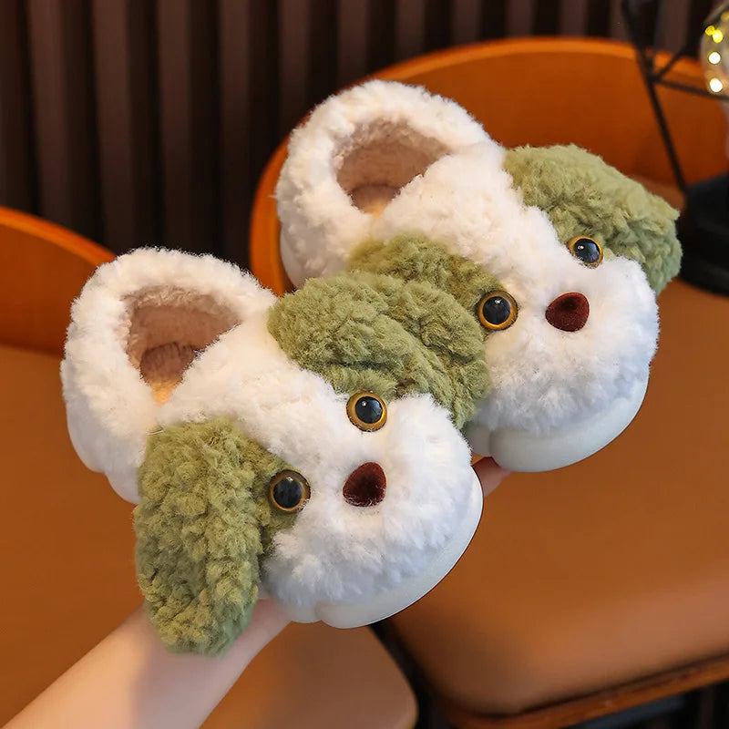 Pantufas Infantis de Algodão Cachorrinho