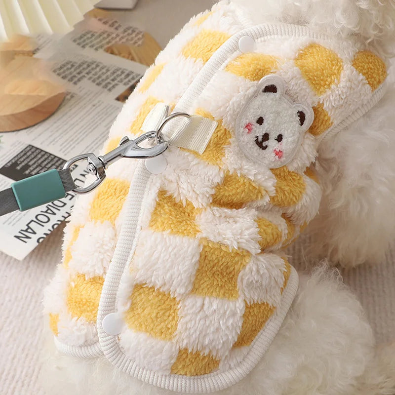 Casaco Xadrez de Inverno para Cães