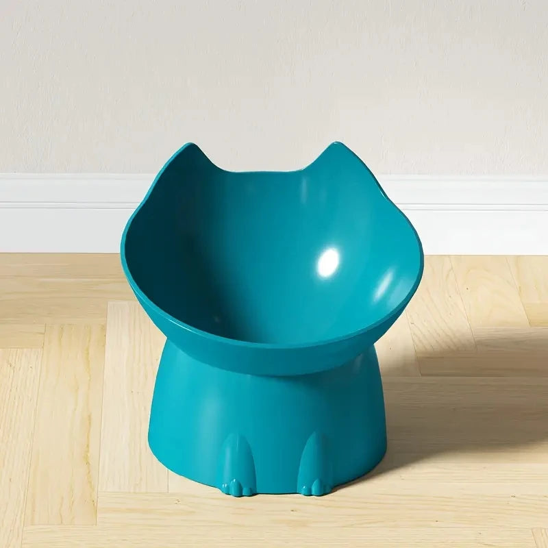 Tigela Elevada para Gatos Antitombamento