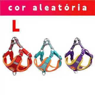 Coleira Peitoral Ajustável Para Cães Gatos, Passeio Confortável, Material Nylon Ergonômico Seguro