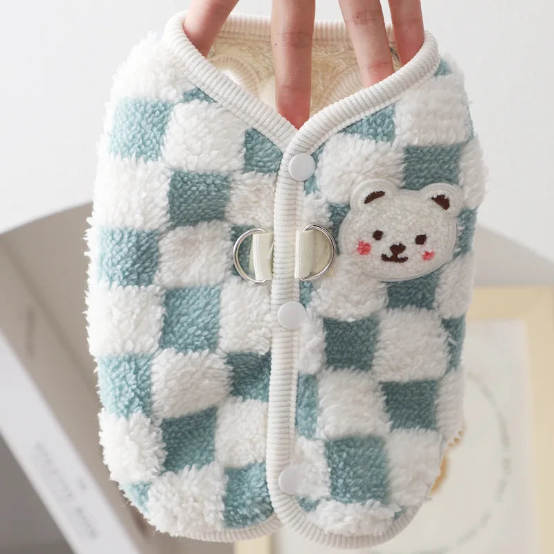 Casaco Xadrez de Inverno para Cães