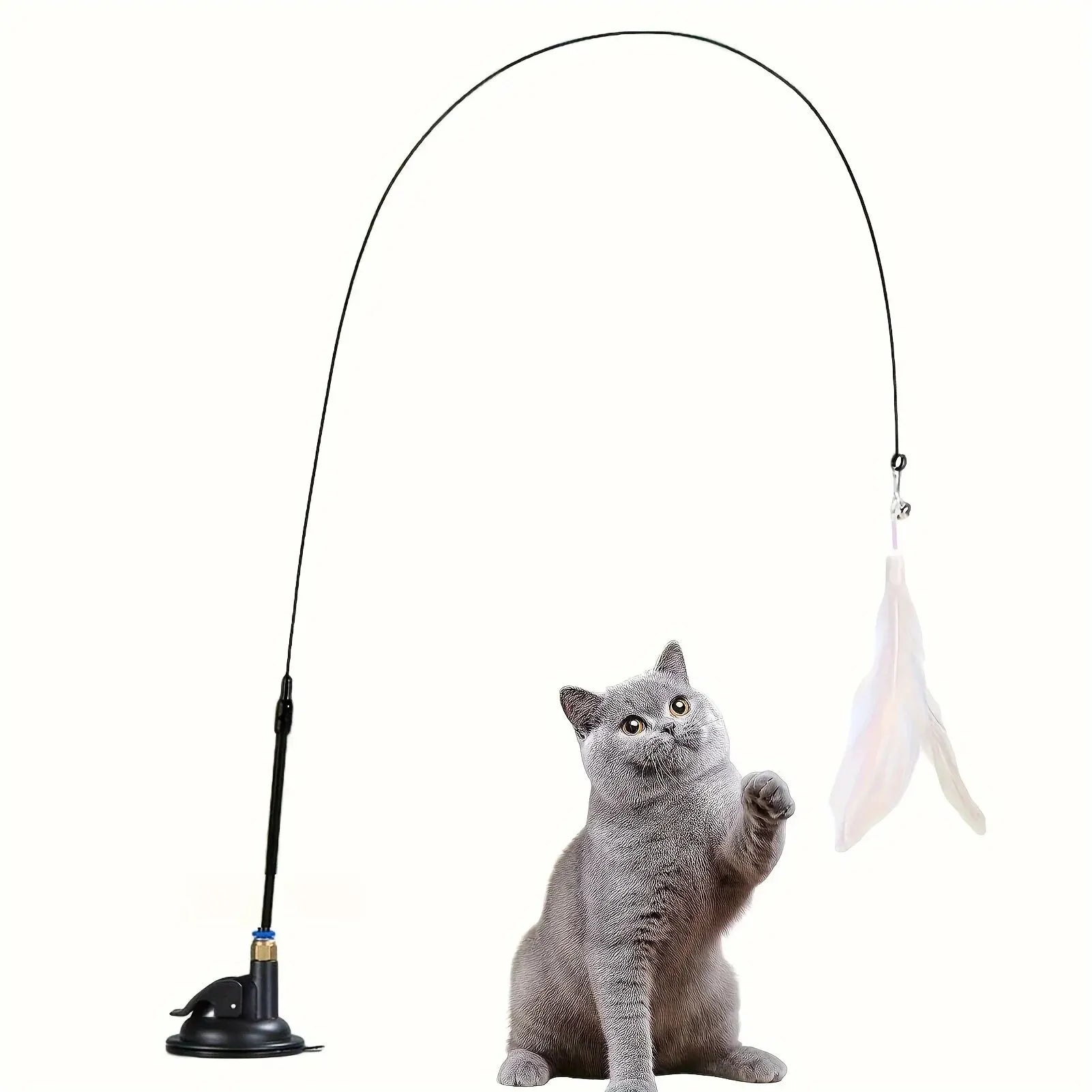 Varinha Interativa para Gatos com Pena e Sininho