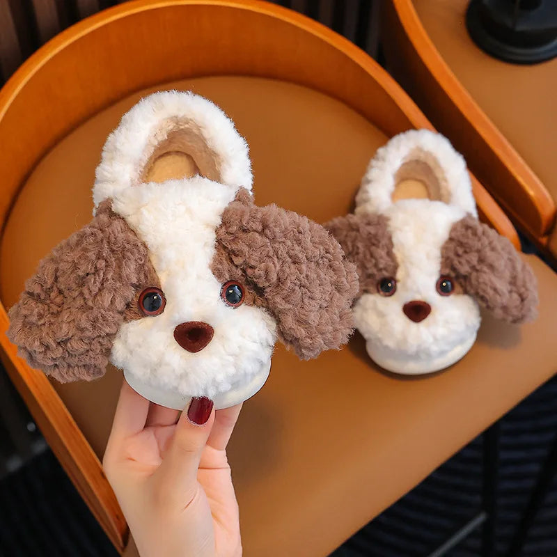 Pantufas Infantis de Algodão Cachorrinho
