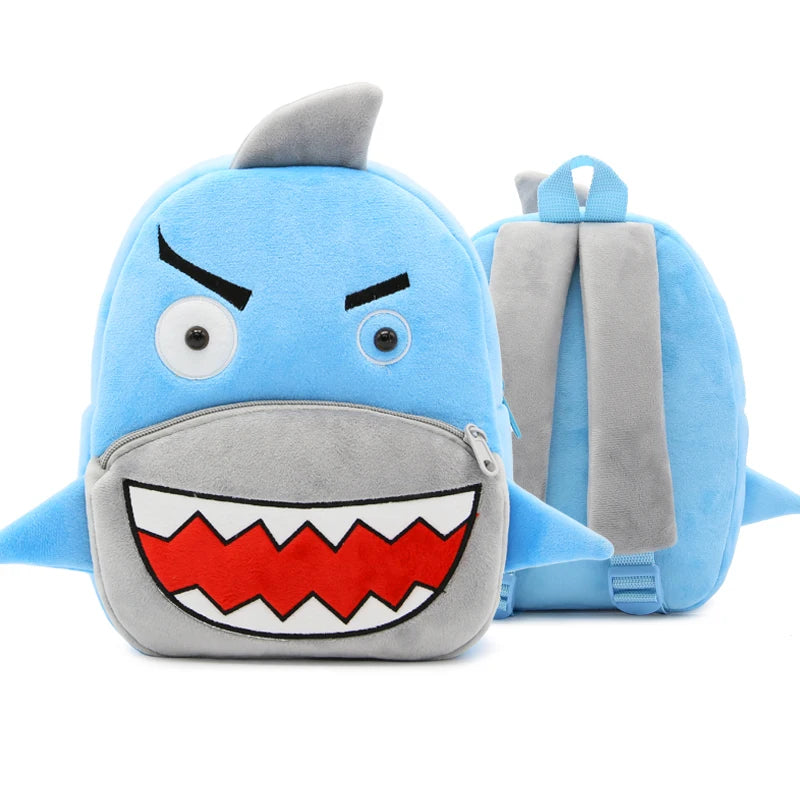 Mochila Infantil de Pelúcia com Estampa de Bichinhos
