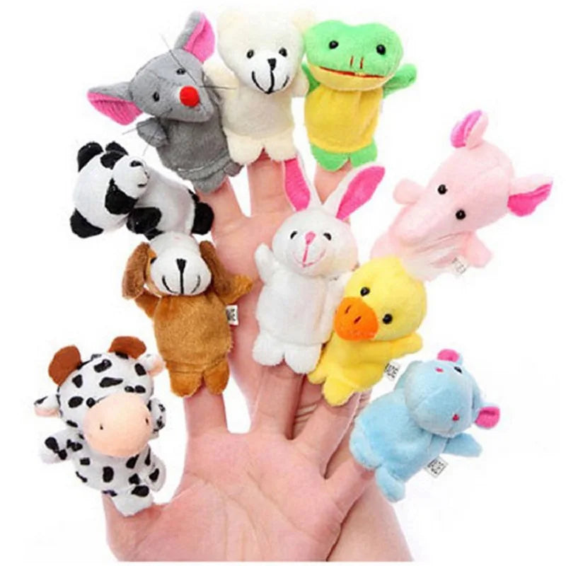 Kit com 10 Fantoches de Dedo Mini Animais