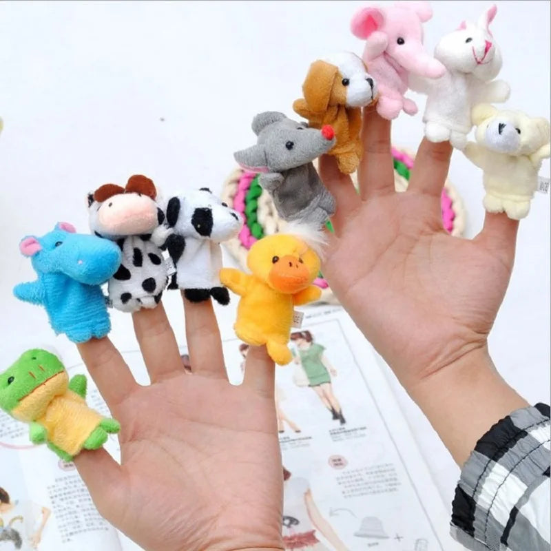 Kit com 10 Fantoches de Dedo Mini Animais