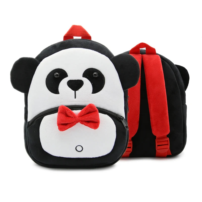 Mochila Infantil de Pelúcia com Estampa de Bichinhos