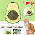 Brinquedo com Catnip para Gatos - Formato Abacate, Fixação com Adesivo