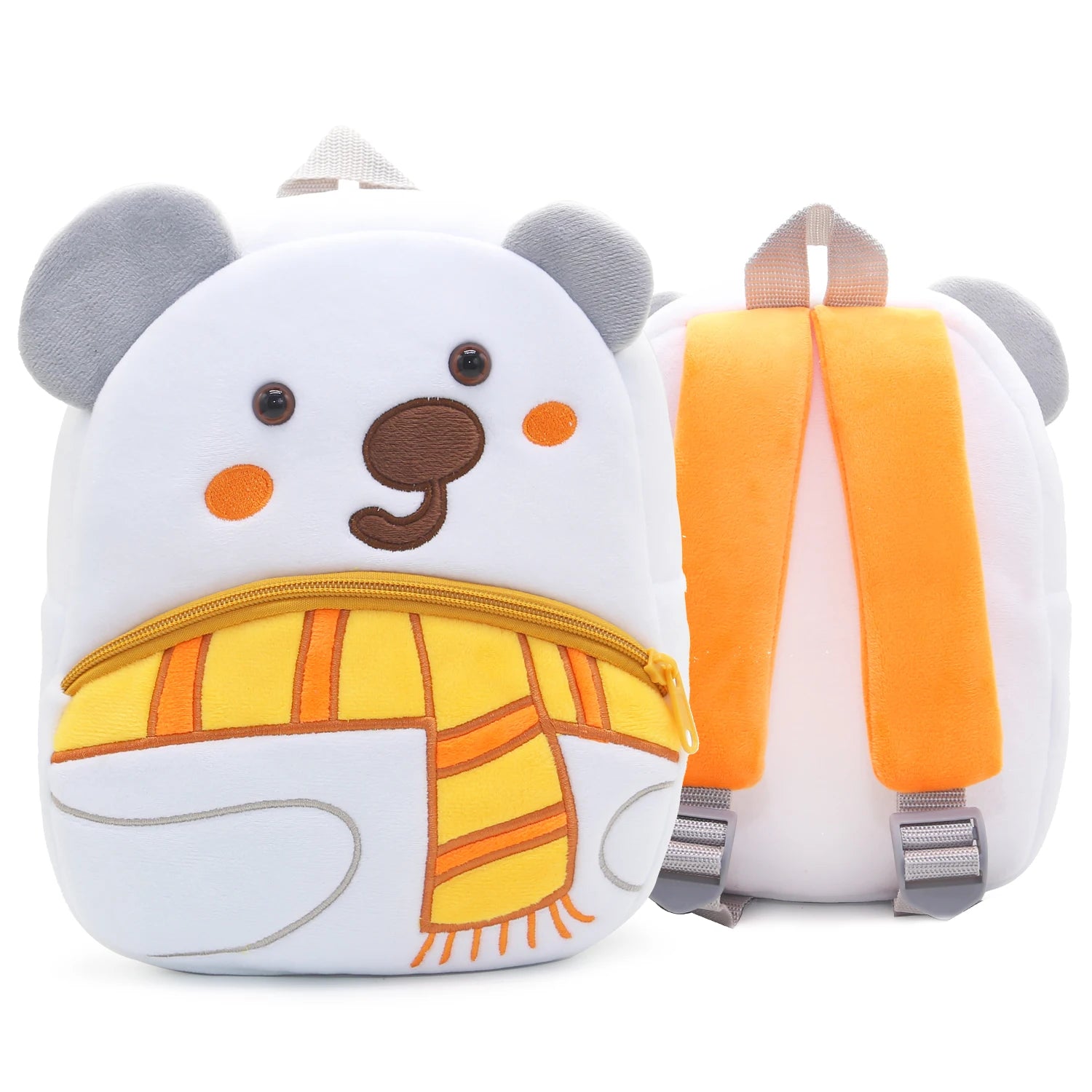 Mochila Infantil de Pelúcia com Estampa de Bichinhos