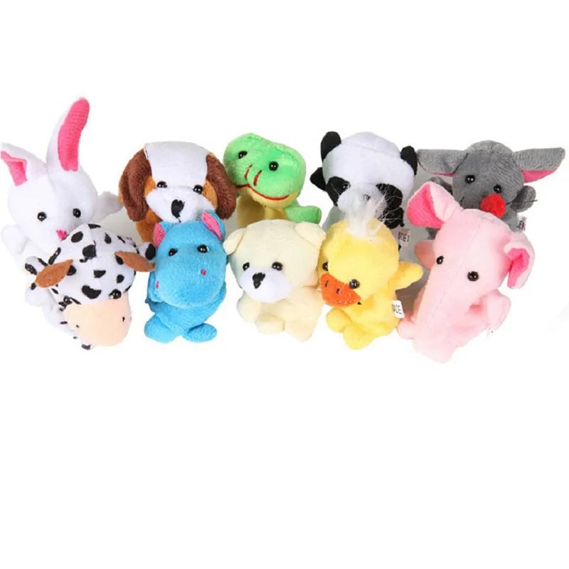 Kit com 10 Fantoches de Dedo Mini Animais