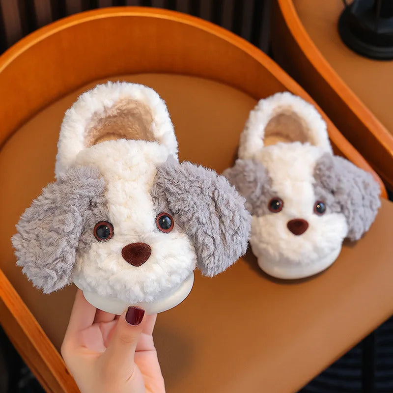 Pantufas Infantis de Algodão Cachorrinho