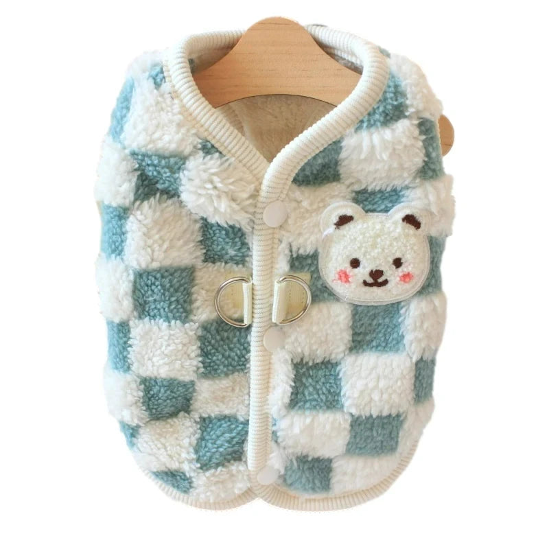 Casaco Xadrez de Inverno para Cães