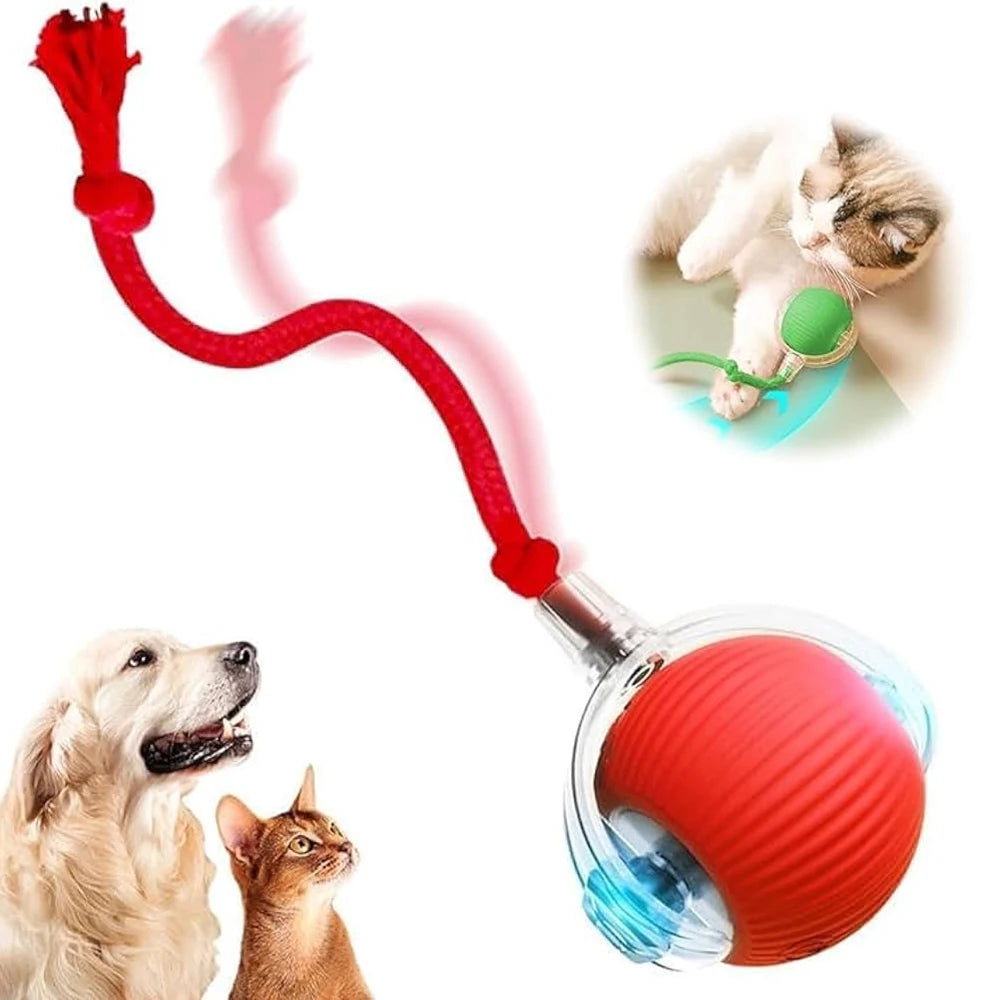 Bola Interativa Inteligente para Gatos - Sensor de Toque, Luzes e Som, Recarregável USB-C