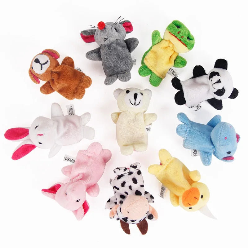 Kit com 10 Fantoches de Dedo Mini Animais