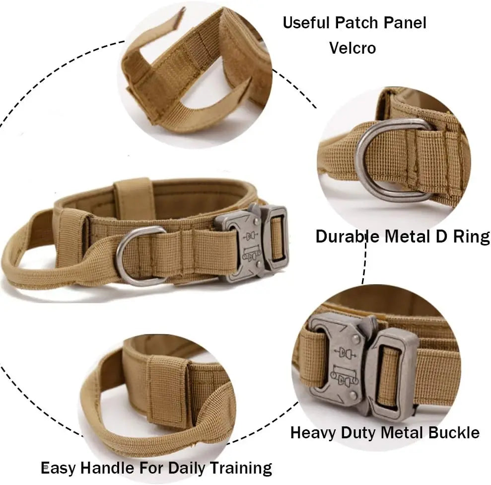 Coleira Tática Militar para Cães