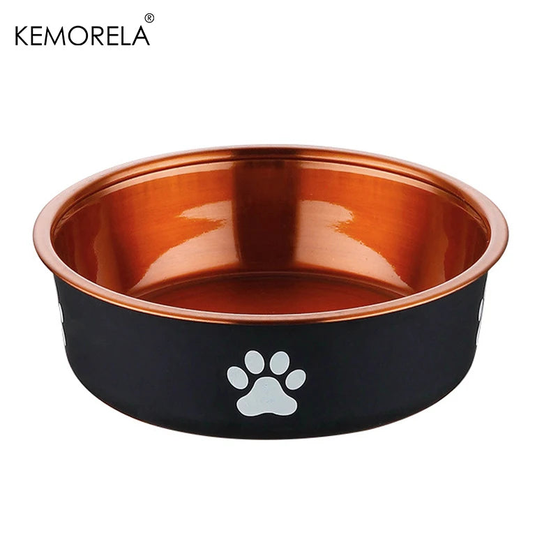 Comedouro Antiderrapante em Aço Inoxidável para Cães