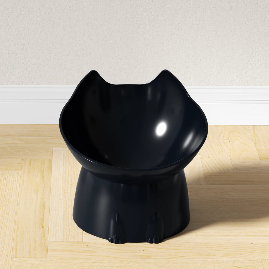 Tigela Elevada para Gatos Antitombamento