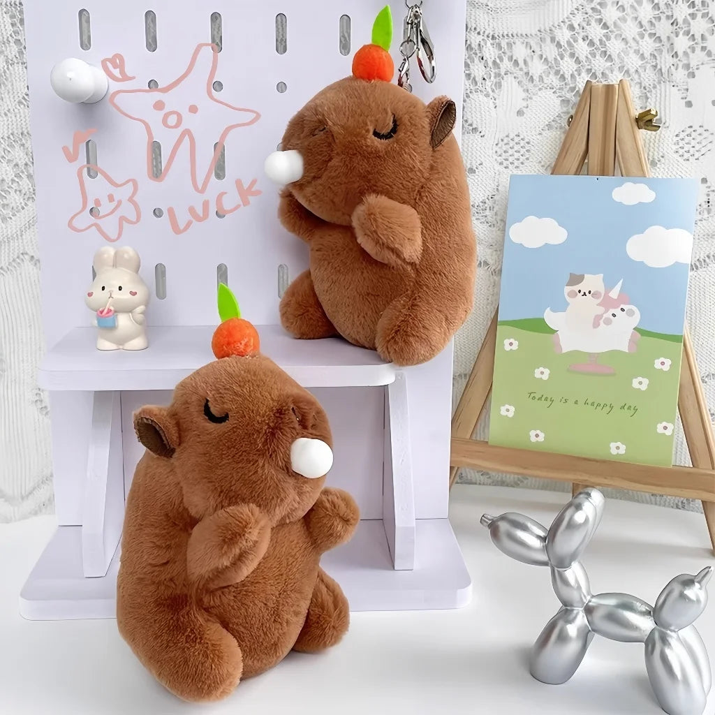 Pelúcia Interativa Capivara - Efeito de Bolhas, Presente Colecionável