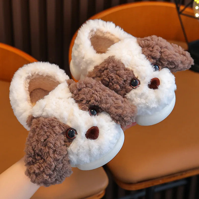 Pantufas Infantis de Algodão Cachorrinho